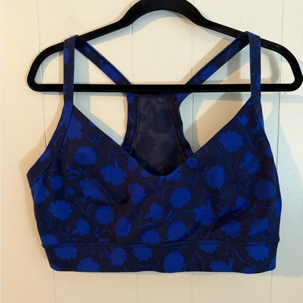 Boden Jessica Active Sports Bra Navy Persian Blue Size 14